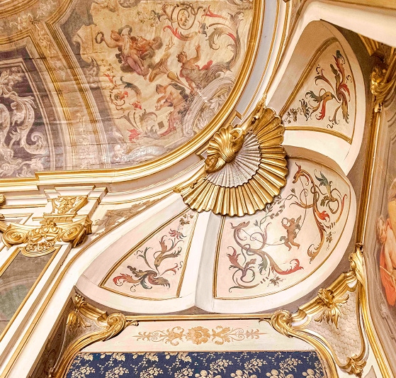 Particolare Biblioteca del Cardinale, Appartamenti del Cardinale Prospero Colonna, Palazzo Sciarra Colonna