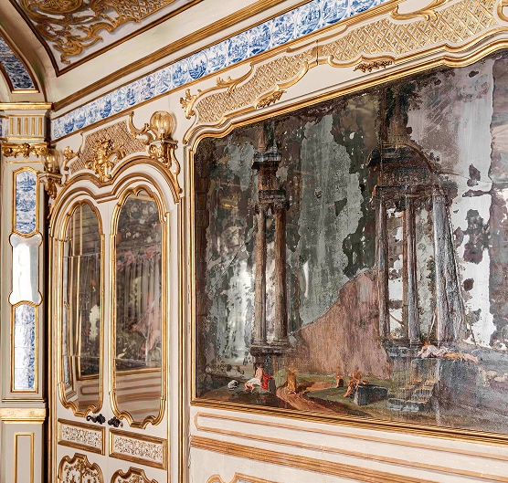 Capriccio architettonico, decorazione del Gabinetto degli Specchi, Appartamenti del Cardinale Prospero Colonna, Palazzo Sciarra Colonna