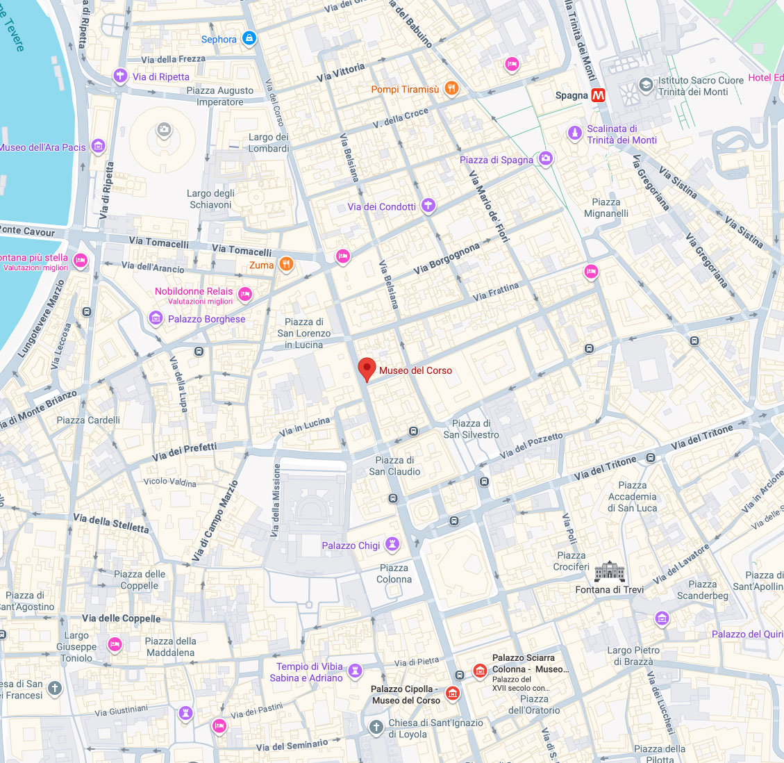 Mappa Museo del Corso