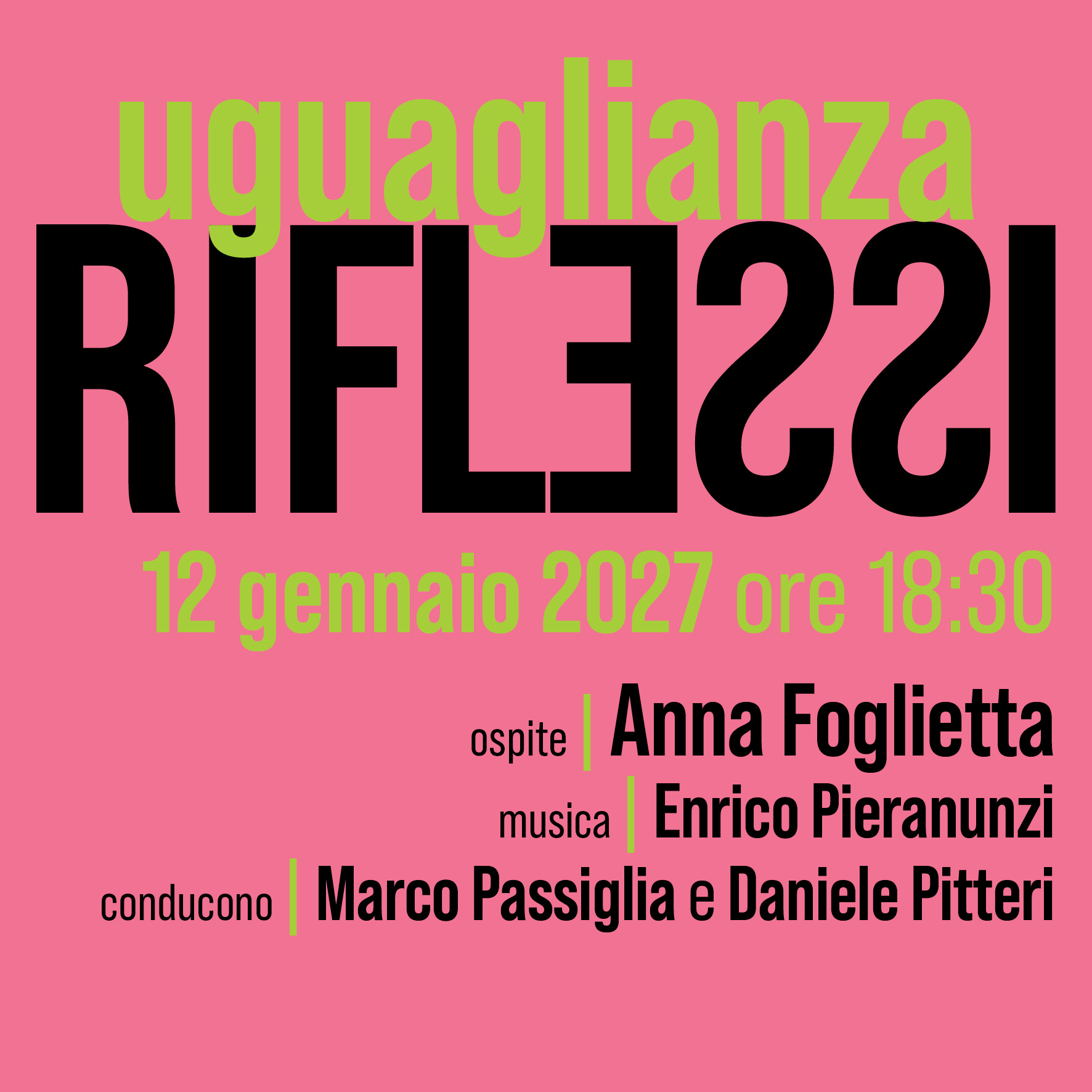 Header RIFLESSI Foglietta - Uguaglianza