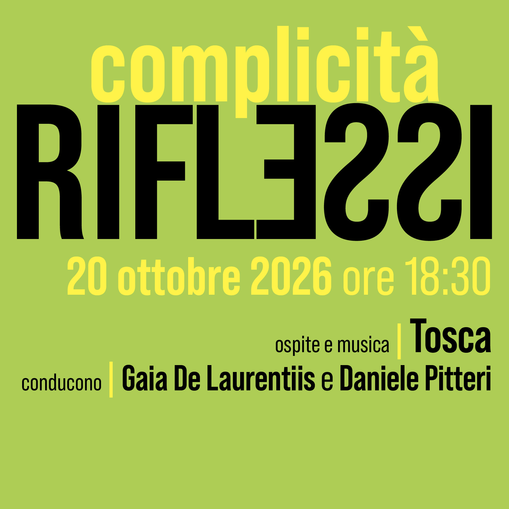 Header RIFLESSI Tosca - complicità